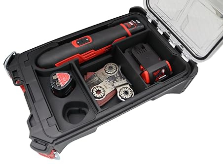 Compatible con MILWAUKEE Packout Compact – Inserto PLA+ impreso en 3D para M12 FUEL Multitool (FMT) | Organizador para caja compacta – Seguro, compacto y resistente
