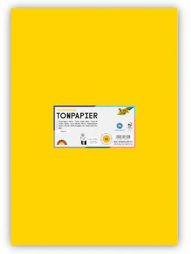 Tonpapier 130g/qm, DIN A3, 50er Pack (Bananengelb)
