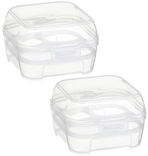 MUCKLILY Contenitore per Uova Chiusura a Fibbia in Pp Portabile con 4 Scomparti Leggero e Resistente Confezione da 2 Pezzi per Campeggio e Picnic