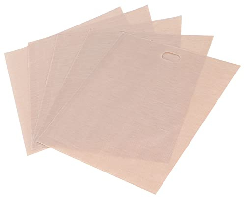 Zerodis Sac à Pain grillé Antiadhésif pour Four à -ondes, Sac de Cuisson pour Barbecue Réutilisable de qualité Alimentaire, Haute Température, 17x19CM, Paquet de 5 Sacs de Conservation des Aliments