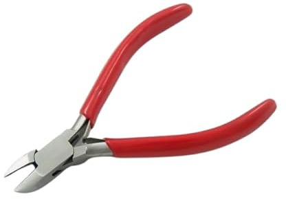 5 Heavy Duty Side Cutters, Semi Flush Diagonal Cutters for Jewelry Making and Wire Work, PVC Handle, Stainless Steel, 14 cm