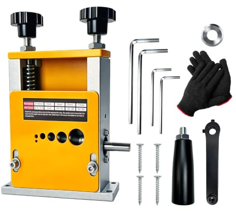 Maquina Pelar Cables, 2 En 1 Máquina Pelacables Manual de 3 a 17 mm Pela Cables de Electricidad con 6 Canales y 5 Cuchillas para Reciclaje Cables Cobre