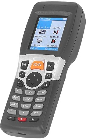 Diyeeni Trådlös Streckkodsläsare 1D, 2,4 GHz Bärbar Inventeringsskanner med 2, Färgskärm, Handhållen Streckkodsläsare för Lagerinventering, Expresskvitto, Automatisk Streckkod