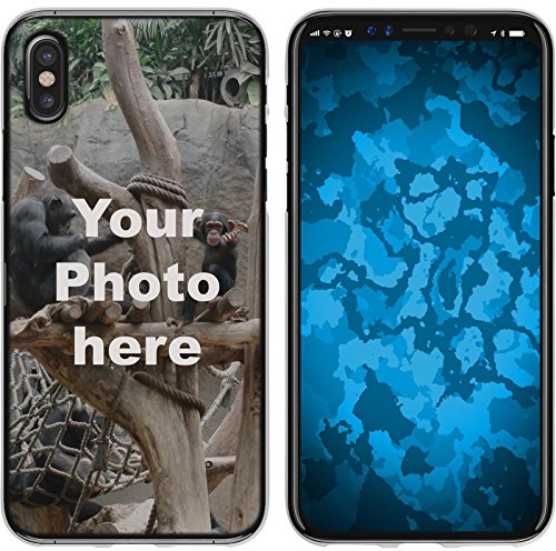 PhoneNatic personalisierte Handyhülle für iPhone X/Xs Custom Case transparent zum selbst gestalten mit eigenem Foto Bild Text individuell