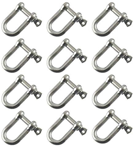 AB Tools Galvanisé Manille Droite 8mm Lot de 12 Accastillage DK02