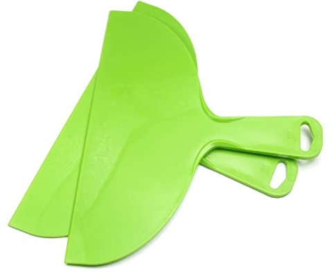 Utoolmart Putty Knife 10 Putty Scraper Large Size Flexible Paint Scraper Tool for Spackling, Wallpaper Scraper Plastic Spreader, Spatula Scraper, Spackle Tools Green 2Pcs