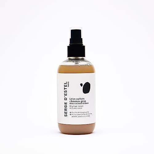 SERGE D'ESTEL PARIS Lotion Cheveux Gras 200ml Purifie Assainit le Cuir Chevelu Régule les Excès de Sébum du Cuir Chevelu Apaise les Démangeaisons Formule 100% Vegan Made in Paris