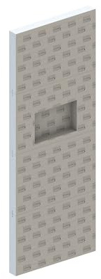 LUX ELEMENTS ﻿Cloison de douche avec ﻿niche 240 x 90 x 10cm I Livré en 4 parties, incl. colle de montage I Adaptation individuelle possible