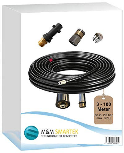 M&M Smartek manguera desatascadora 35 m boquilla rígida + giratoria