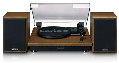 Lenco Record Player LS-100 | Turntable with Bluetooth 5.0 and 2 x 10W RMS Speakers | Wood