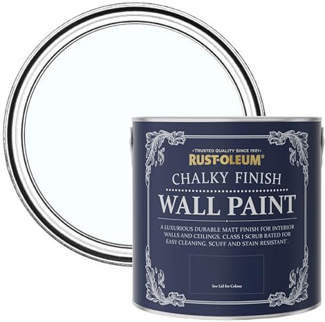 Rust-Oleum Light Blue Wall and Ceiling Paint in a Chalky Matt Finish - Icecap 2.5L