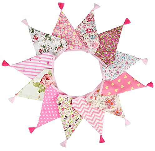 G2PLUS 3.3M Bandierine Multicolori Festone Striscione Decorazione Bandiere Ghirlanda Bandierine Triangolari per la Decorazione di Feste di Compleanno All'aperto e di Matrimonio