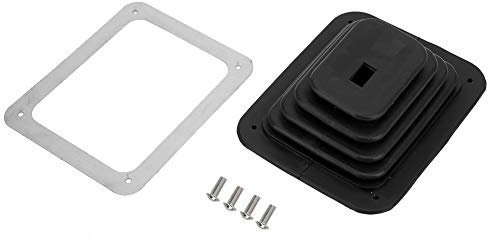 Qiilu Large Shift Boot, Rubber Shifter Boot Gear Panel Dust Cover 5 5/8in x 6 3/4in Manual Automatic 350