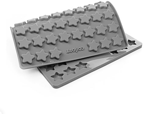 Collory® Backmatte Hundekekse für MEDIUM STERN (3cm) Leckerlis, Silikon Backform, Pralinenform, Schokoladenform, Hitzebeständig, Lebensmittelecht & Bpa-frei