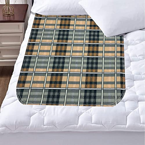 GRUENERDE Waschbare wasserdichte Betteinlagen Inkontinenz Hochabsorbierende Langlebige Wiederverwendbare Unterlagen Bett Inkontinenz Bettauflagen für ältere Menschen Frauen or Haustiere (80x91cm)