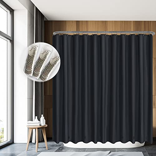 Barossa Design Clawfoot-Badewannen-Duschvorhang mit 12 Magneten, 36 Metallhaken im Lieferumfang enthalten, 457,2 cm B x 177,8 cm H, wasserdichter PEVA-Duschvorhang für Badezimmer, PVC-frei, Metallösen