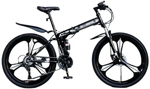 CASEGO Klapprad, Rahmen aus Stahl mit hohem Kohlenstoffgehalt, mit Vordergabel, stoßdämpfend, Studenten, Reiten, Mountainbike, variable Geschwindigkeit im Freien (D 66 cm)