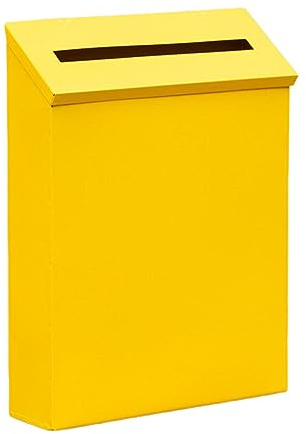 predolo Buzón montado en la Pared, buzón de Gran Capacidad, buzón para Colgar en la Pared, buzón de de Metal para Exterior, Oficina en casa, Porche, Amarillo