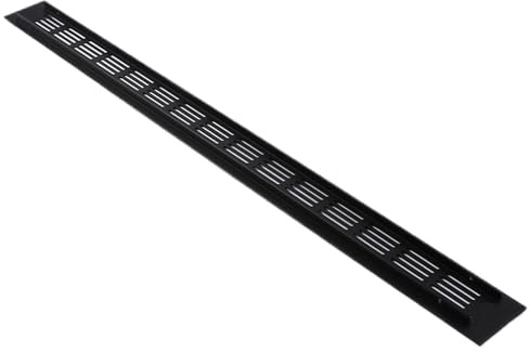 TopHomer Rejilla de ventilación rectangular, paquete de 2 rejillas de ventilación de 600 mm x 50 mm, cubierta de ventilación de cocina de aleación de aluminio, cubierta de ventilación de pared