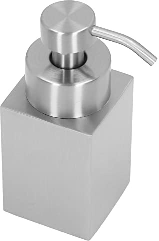 Dispensador Jabon Baño, Botella de Jabón Dispensador Rellenable de Acero Inoxidable Dosificador Jabon Cocina con Tanque Interior PP Distribuidor de Jabón para Manos en Espuma