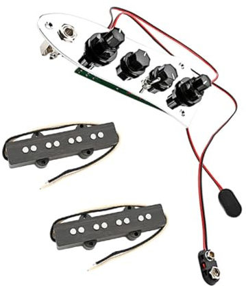 4-saiter Jb Bass Tonabnehmer Satz mit Robustem Eisen Bassteil | 1 Satz, Silberfarben, Praktisch und Leicht, Fein Verarbeitet, für Bassliebhaber