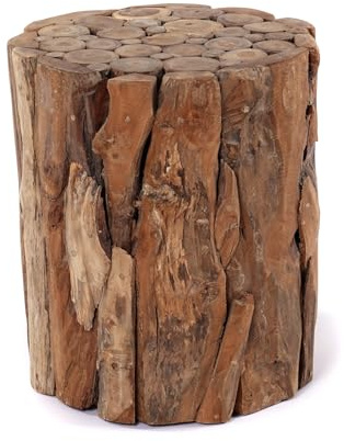 CREEDWOOD Holz SÄULE Malea 40 | Treibholz, 40cm | Blumen Podest massiv, Treibholz Säule, Deko Säule, Pflanzen Podest, Natur Boden Säule, Blumenständer
