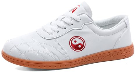 ForceRoute Tai Chi Schuhe Leder,Kung Fu Schuhe,Shaolin Qi Gong Trainer Wing Chun Schuhe,Männer Frauen,Unisex,Atmungsaktiv,Leichtgewicht,Anti-Rutsch,für Täglich Ausbildung Morgen Übungen