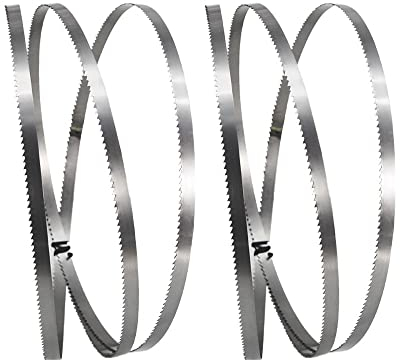 HTFKFW Bandsägeblätter Gebogenes Sägeblatt for Holzschneiden, 2 Stück, 1490 mm, Bandsägeblatt, 10 TPI, 58 1/2 x 1/4 Zoll, Bandsägewerkzeuge for die Holzbearbeitung, Zubehör for sch_eppach Basato 1