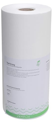 SEMPLIX Tear-Strong starkes Stickvlies - zum Wegreißen für schwere Stoffe und dichte Stickmuster (weiß, 50 cm x 100 m)