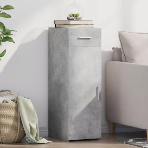 LAPOOH Sideboard Betongrau 30x42,5x93 cm Holzwerkstoff, Kommode Schlafzimmer, Kommoden & Sideboards, Wohnzimmerschrank, Flur Kommode, Zimmer Möbel - 846274