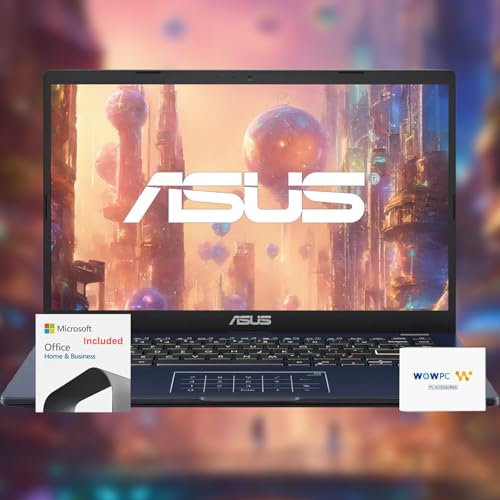 ASUS Portatile Go Laptop per Casual/Business • Processore Intel • 1 anno Microsoft 365 incluso • 4 GB di RAM • 1 TB di memoria • 14 pollici FHD • Webcam • Lunga durata della batteria • Windows 11 •