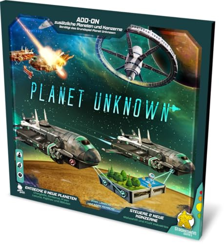 Strohmann Games, Planet Unknown – Add-On, Erweiterung, Kennerspiel, Strategiespiel, 1-6 Spieler, ab 10+ Jahren, 70 Minuten, Deutsch