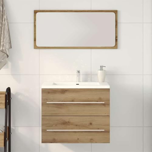 Gecheer Mobile Lavabo Bagno, Mobile da Bagno con Ampio Spazio di Archiviazione 60 x 38,5 x 48 cm in Legno Tecnico per Bagno