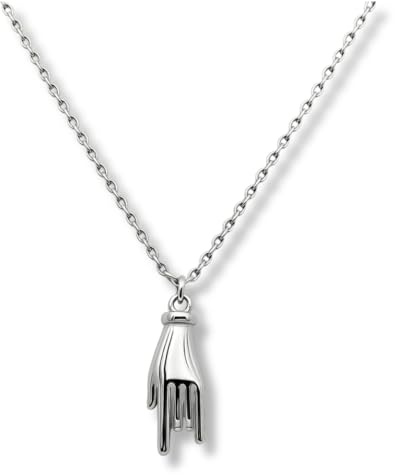 LA CORNE ITALIENNE Collier L'Iconica Mixte Chaîne en Acier Argenté Mano Corno en Acier (Argent)