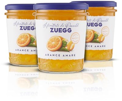 Zuegg, Marmellata di Arance Amare I Frutteti di Oswald - Contiene 30% di Frutta ogni 100 Grammi, Frutta Raccolta a Mano, Senza Glutine, Prodotto Vegano (3 x 330 grammi)