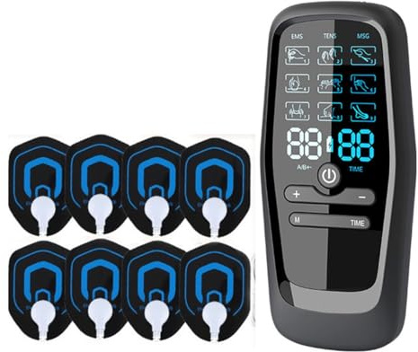 SFSSWSRYDF Dispositivo di EMS Tens ricaricabile Elettrostimolatore muscolare 9 modalità 30 livelli di intensità per l'artrite alla mano