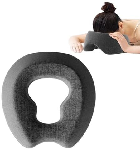 Comebachome Face down Pillow, Breathable Memory Foam Massage Face Pillow, Removable Washable Bed Massage Head Holder for Office Table Desk, down