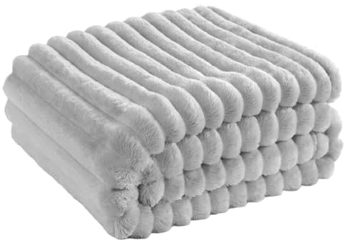 YNNHUDEEP Kuscheldecke Flauschig Decke 150x200cm Fleecedecke Sofadecke Couchdecke für Wohnzimmer Tagesdecke Blanket, Flauschige Decke als Wohndecke und Kuscheldecke(grau)