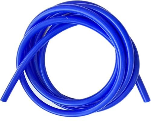 5 Metros Manguera de Silicona, ID 4mm,OD 8mm Manguera De Vacío De Silicona Alta Temperatura Manguitos Coche Tubo de Presión para Automóviles para Motor de Coche Refrigerante Turbo (Azul)