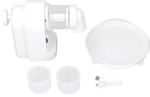 ANKROYU Broyeur à glace électrique Machine à glace pilée USB rechargeable Machine à cônes de neige polyvalente portable pour un usage domestique en extérieur Matériau ABS Batterie
