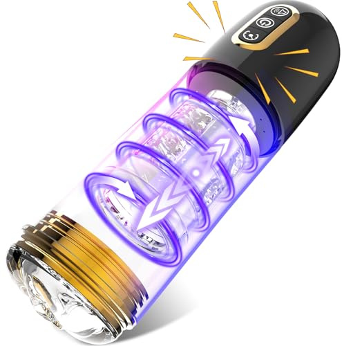 Elektrische Cup-Masturbatoren | Penis Trainer, Wordone Automatischer Masturbator Sexspielzeug für Männer mit 6 Saugen & Rotationsmodi, Penispumpe/Männlicher Stroker, Blowjob Sexmaschine für Männ