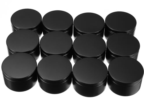 SUPVOX 12 Barattoli Rotondi in Latta da 50 Ml per Candele Fai da Te Contenitori da Viaggio Compatti per Conservare Candele Gioielli e Piccoli Oggetti Barattoli per Realizzare