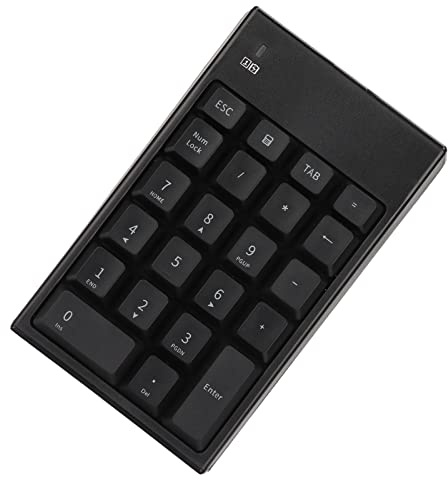 Bewinner 2,4-GHz-Funk-Nummernblock, Tragbarer Ziffernblock mit 22 Tasten und USB-Empfänger, Verzögerungsfrei für Laptop, Desktop, Mac, Plug-and-Play