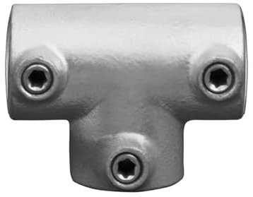 [PDF] - 42mm Galvanised Key Clamp Long Tee with Grub Screws | Steel Tiube Fitting | Tee Fitting