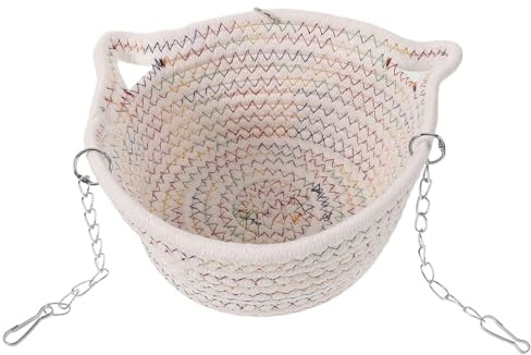 DIYEAH Comfortable Chinchilla Cooling Stone Hammock for Small Pets, Chew Proof Rope and Iron Cage Hamster Hammock Suitable for Guinea Pig and Rat Play, Winter Guinea Pig Hideout
