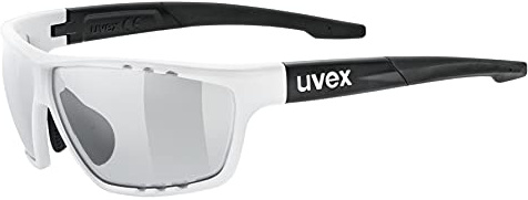 uvex sportstyle 706 V - sportglasögon för dam och herr - självtonande - imskydd - white black matt/smoke - one size