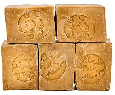 Carenesse Aleppo tvålpaket toppkvalitet 5 stycken 60 % olivolja 40 % lagerolja original olivolja tvål hårtvål vegansk handgjord naturlig tvål ca 900–950 gram per paket