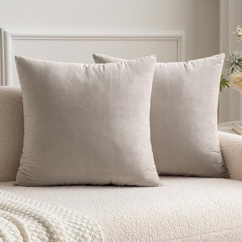 MIULEE 2er Set Kissenbezug Kissenhülle Dekorative Dekokissen Sofakissen Quadrat Wurfkissenbezug mit Verstecktem Reißverschluss Sofa Schlafzimmer 20x20 Zoll 50x50 cm Heart Wood