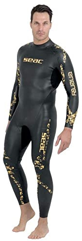 Seac Men's Energy Man Ultraelastischer Tauchanzug aus glattem 2 mm Neopren Smoothskin für Schwimmen und Freitauchen
