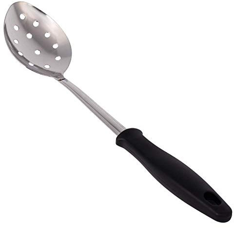 Stainless Steel Serving Perforated Spoon - Large Commercial Slotted Tablespoon for Buffet